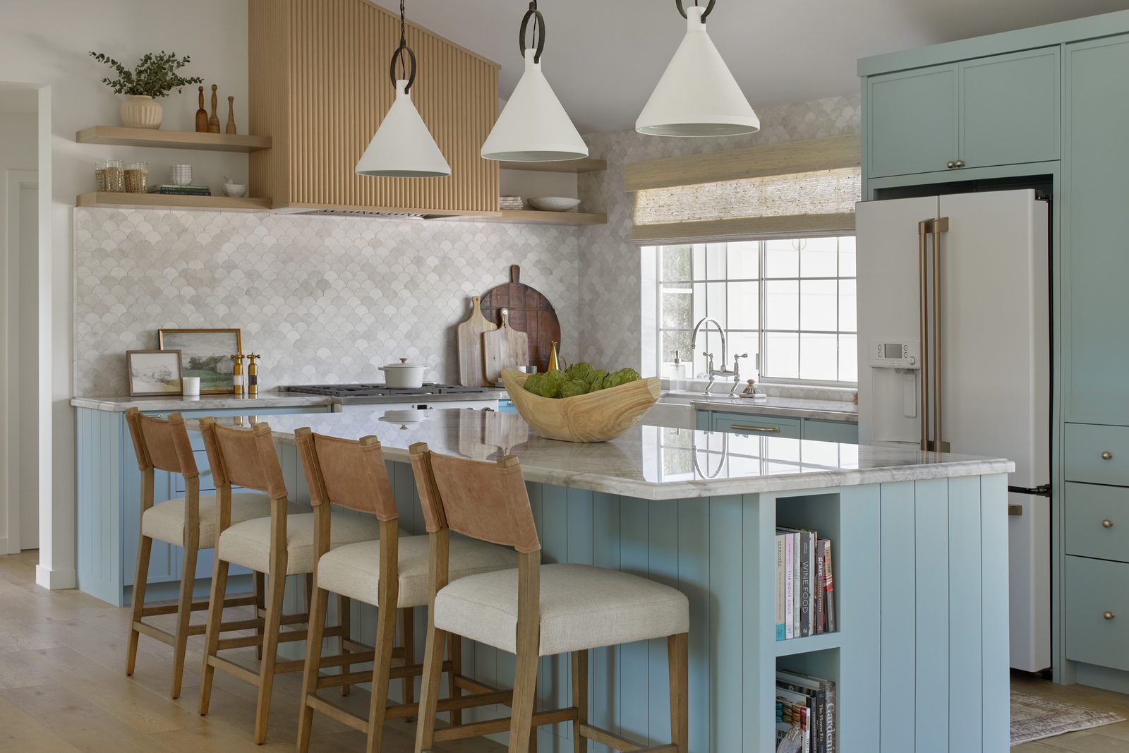 The Boardwalk Beach House kitchen by Hearth Homes Interiors